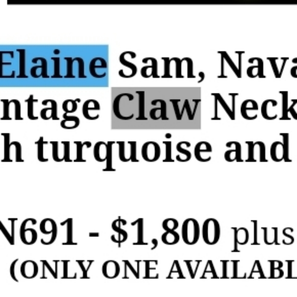 Vintage Native American Bear Claw Necklace Signed by ES (Elaine Sam) - Picture 11 of 11